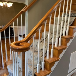 Iron balusters before and after The Highlands 