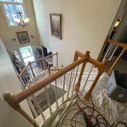 Before and after iron balusters 